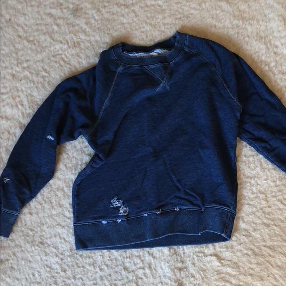 Distressed sweatshirt